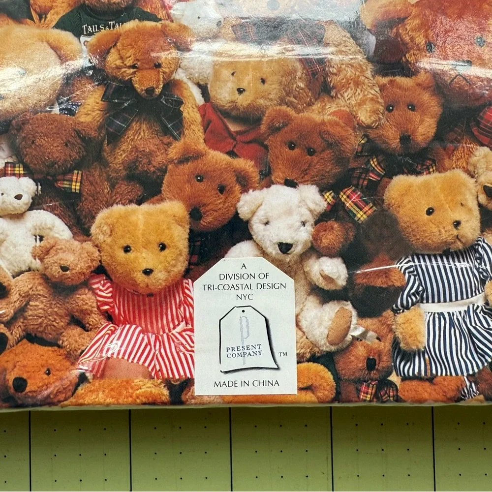 Vintage 90s Y2K Teddy Bear Expandable File Folder Organizers 2 pcs NIP